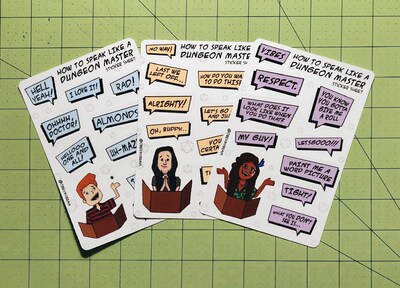How to Speak Like a Dungeon Master Sticker Sheet - image2